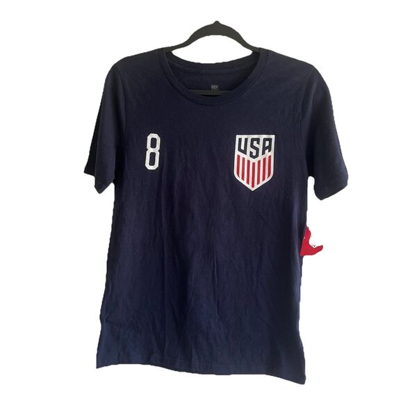 USMNT Weston McKennie #8 Navy T-Shirt New With Tags Youth Large - Picture 1 of 3